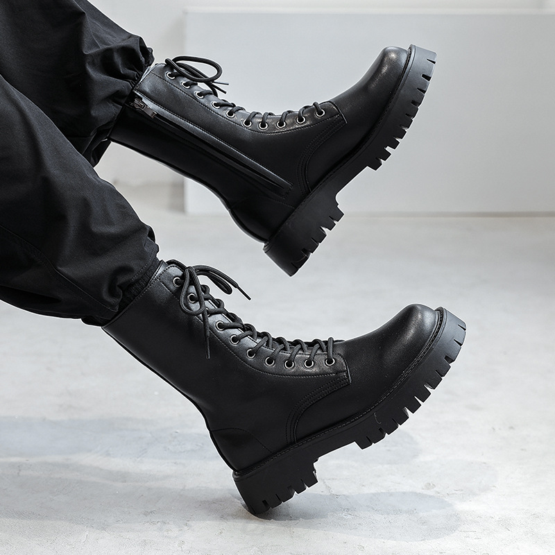 Men Formal Wear With Boots - mens fashion motorcycle boots party nightclub