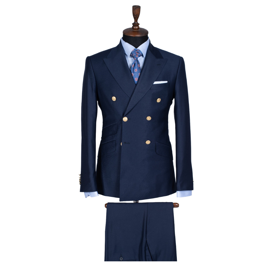 Men Formal Wear Blue - Double Breasted navy blue Men Suits