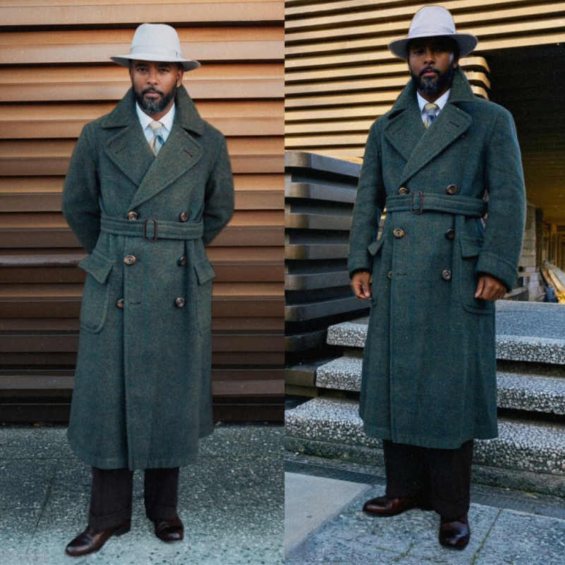 Men Formal Wear With Coat - Graceful Men Overcoat 1 Piece Double
