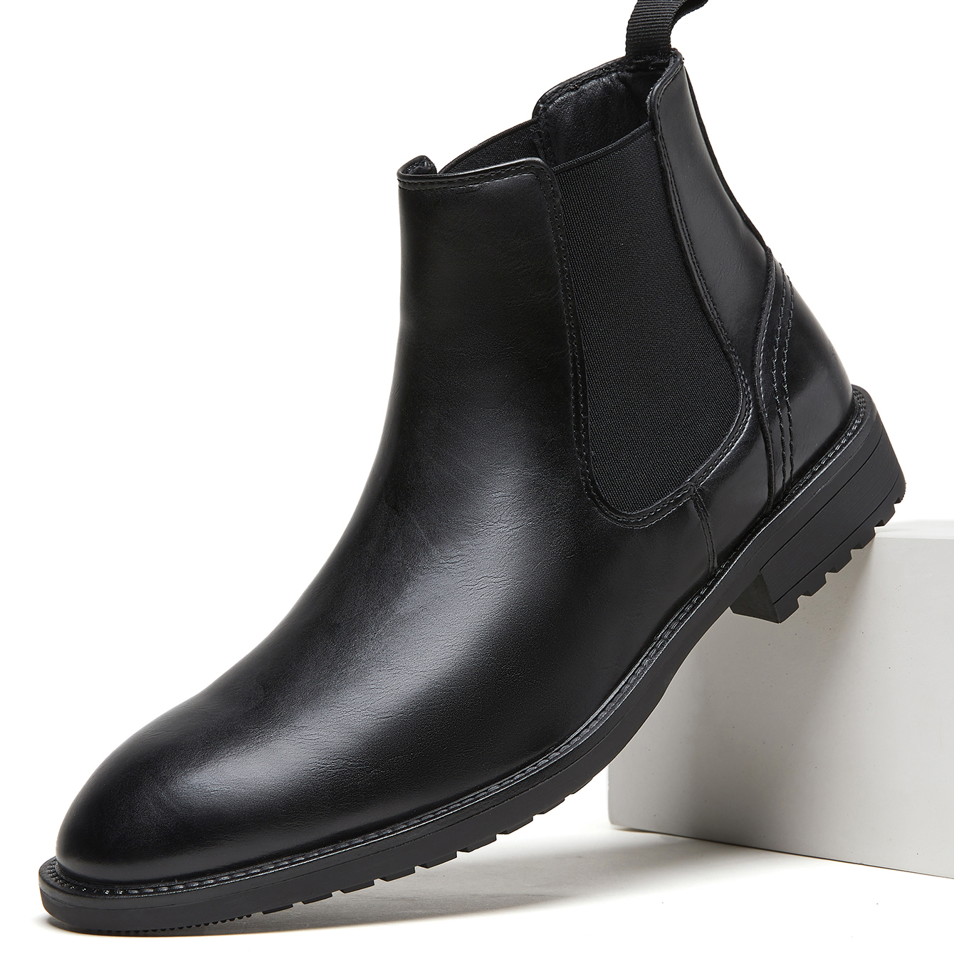 Men Leather Chelsea Boots Slip - Men Formal Wear With Boots ulasan dan harga