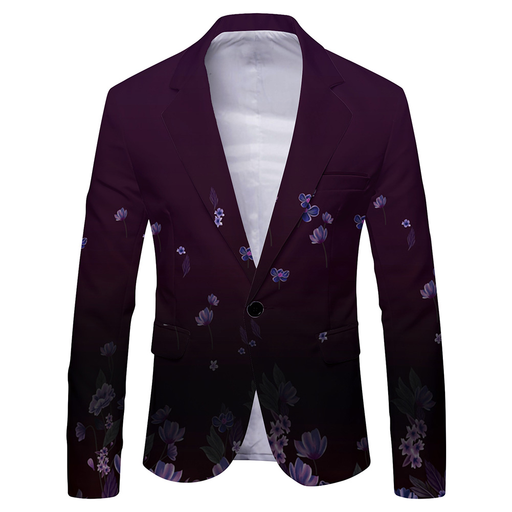 Men\'s Fashionable Printed Bla - Mens Formal Look ulasan dan harga