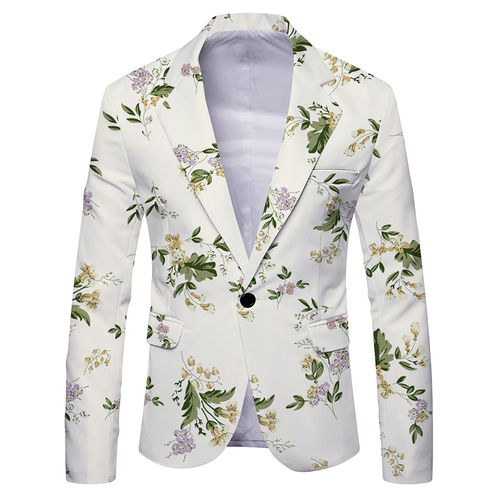 Men\'s Fashionable Printed Bla - Mens Formal Look ulasan dan harga