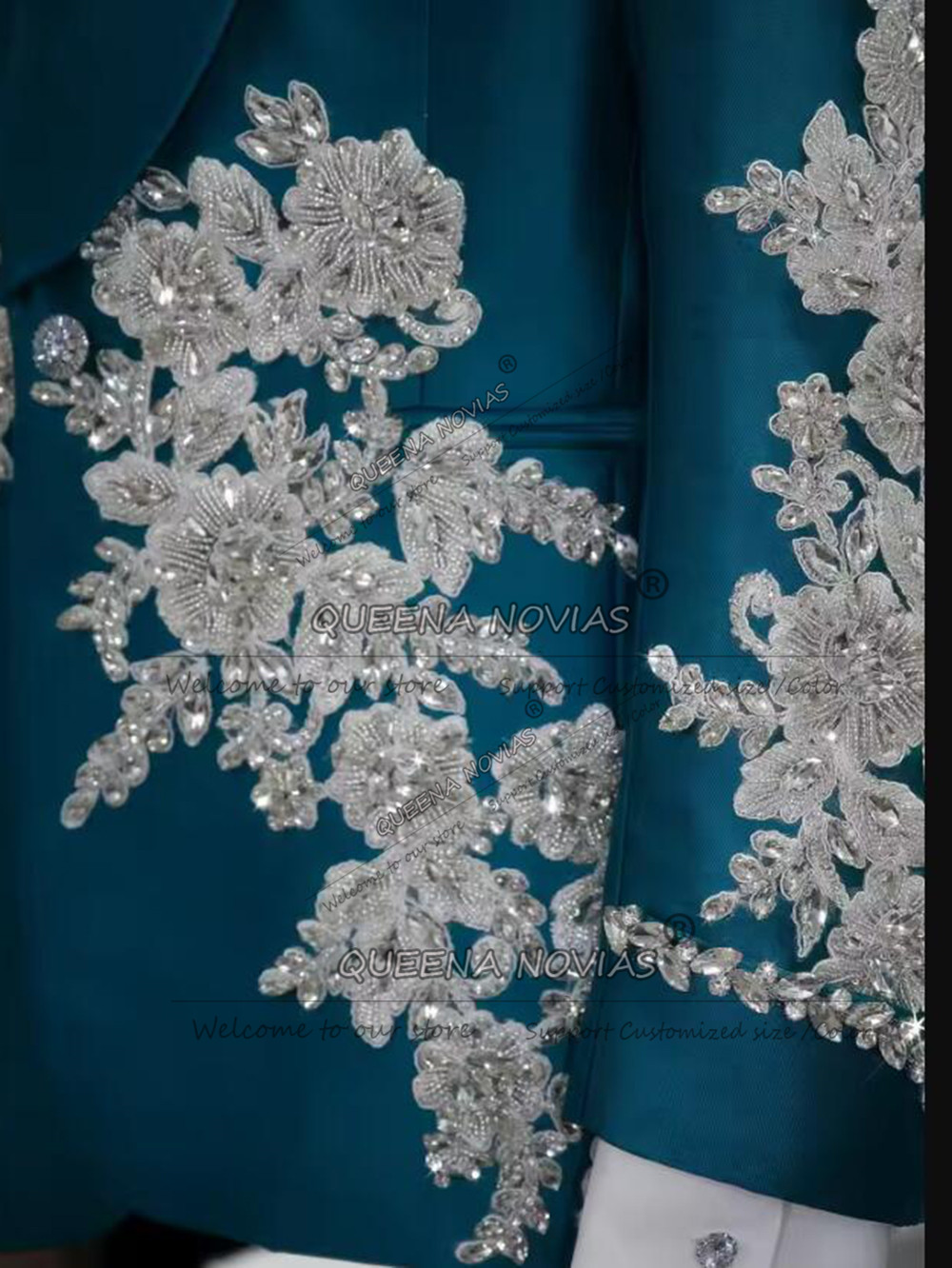 Exclusive Groom Wedding Suits  - Men Formal Wear Green ulasan dan harga