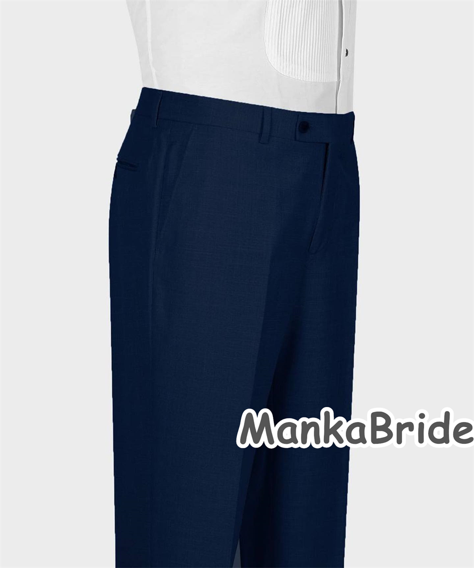 Elegant Navy Blue Classic Wedd - Men Formal Wear Blue ulasan dan harga