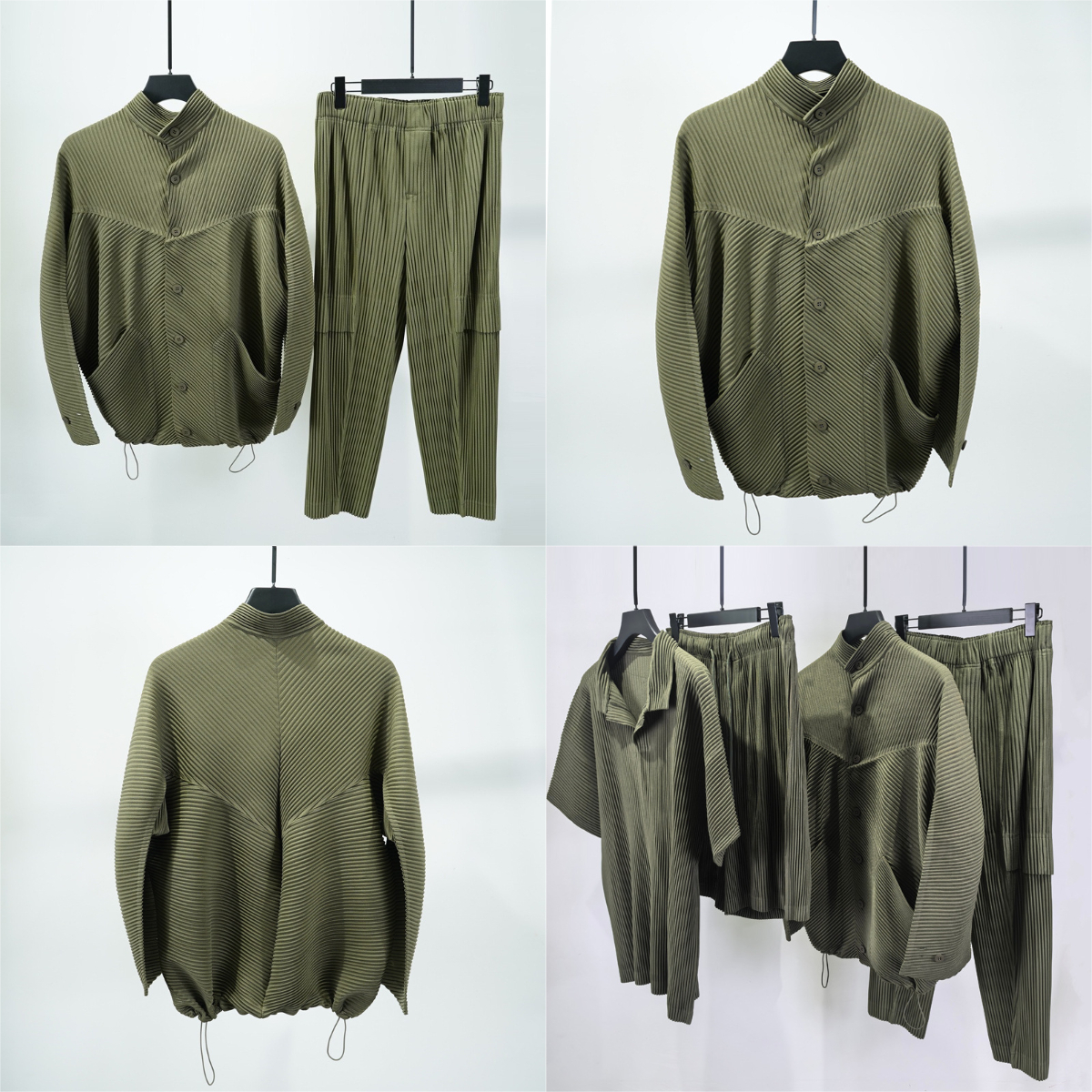 Miyake Pleated 2025 Autumn Men - Wool Suit Jacket ulasan dan harga