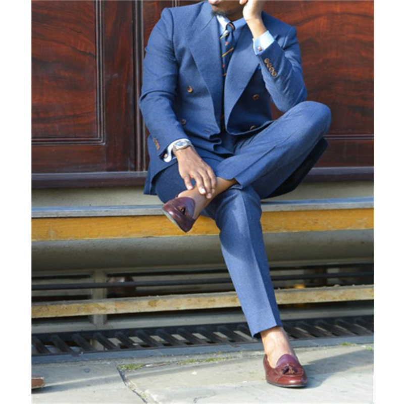 Dark Blue Formal Mens Suits Tw - Men Formal Wear Blue ulasan dan harga