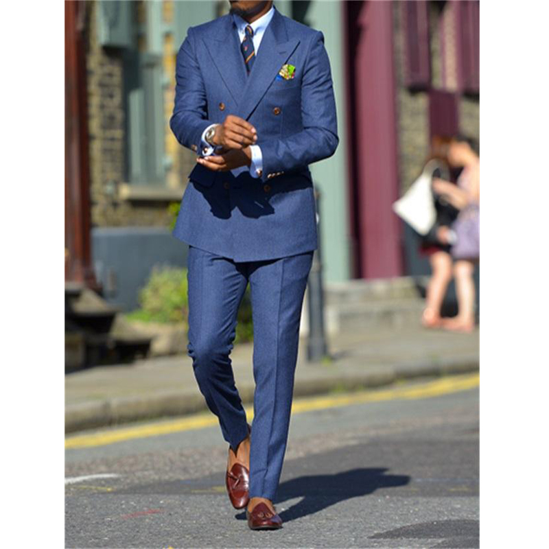 Dark Blue Formal Mens Suits Tw - Men Formal Wear Blue ulasan dan harga