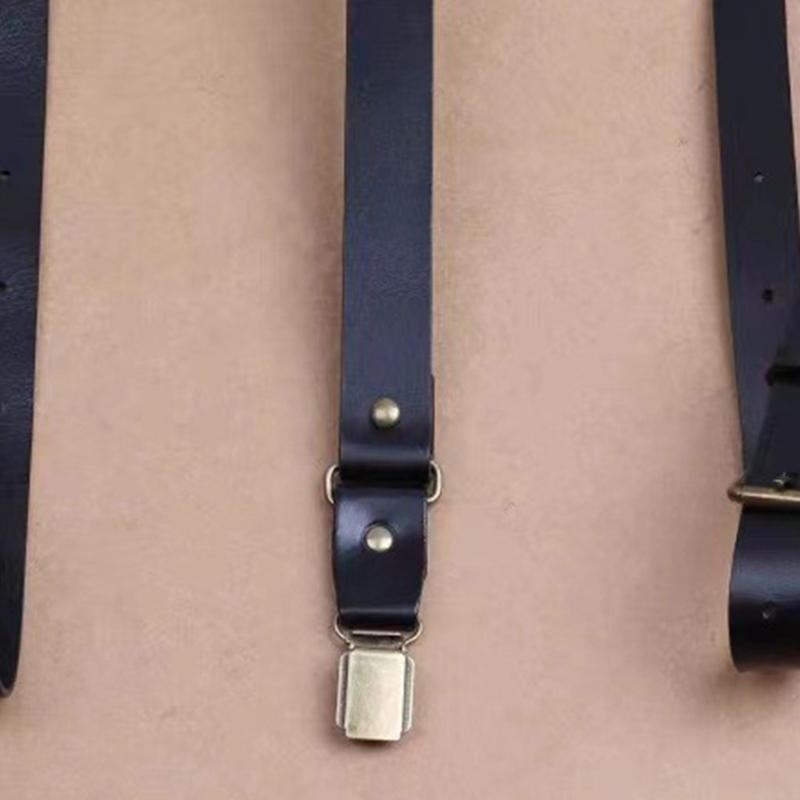 39BD Classical PU Leather Susp - Suspender Clip Formal ulasan dan harga