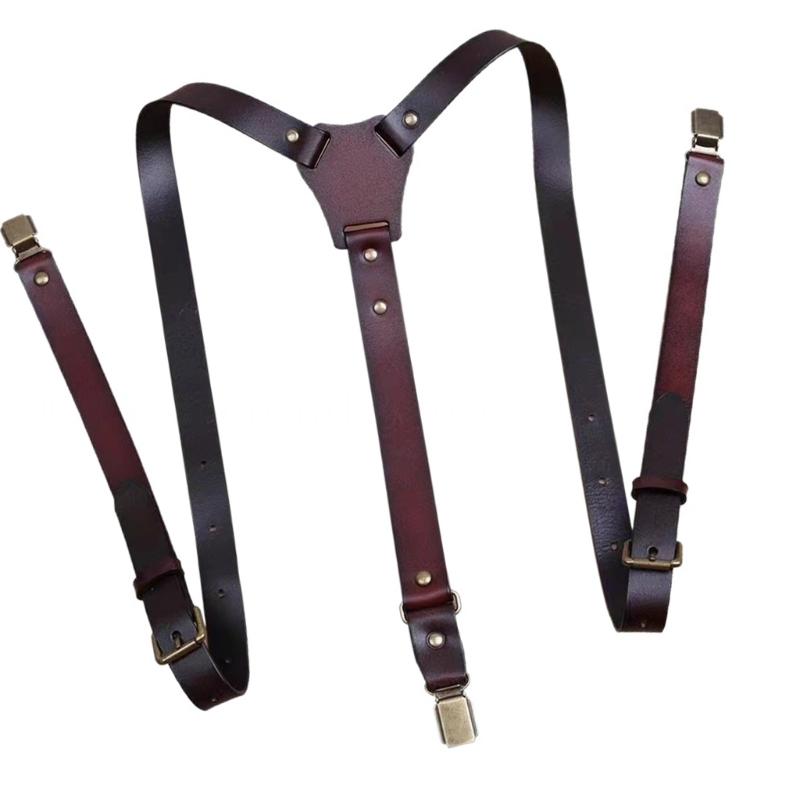 39BD Classical PU Leather Susp - Suspender Clip Formal ulasan dan harga