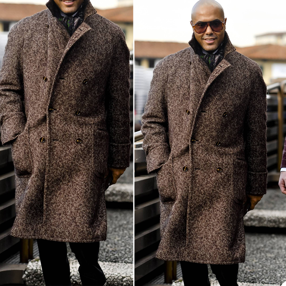 Winter Warm Thick Tweed Men's  - Men Formal Wear With Coat ulasan dan harga