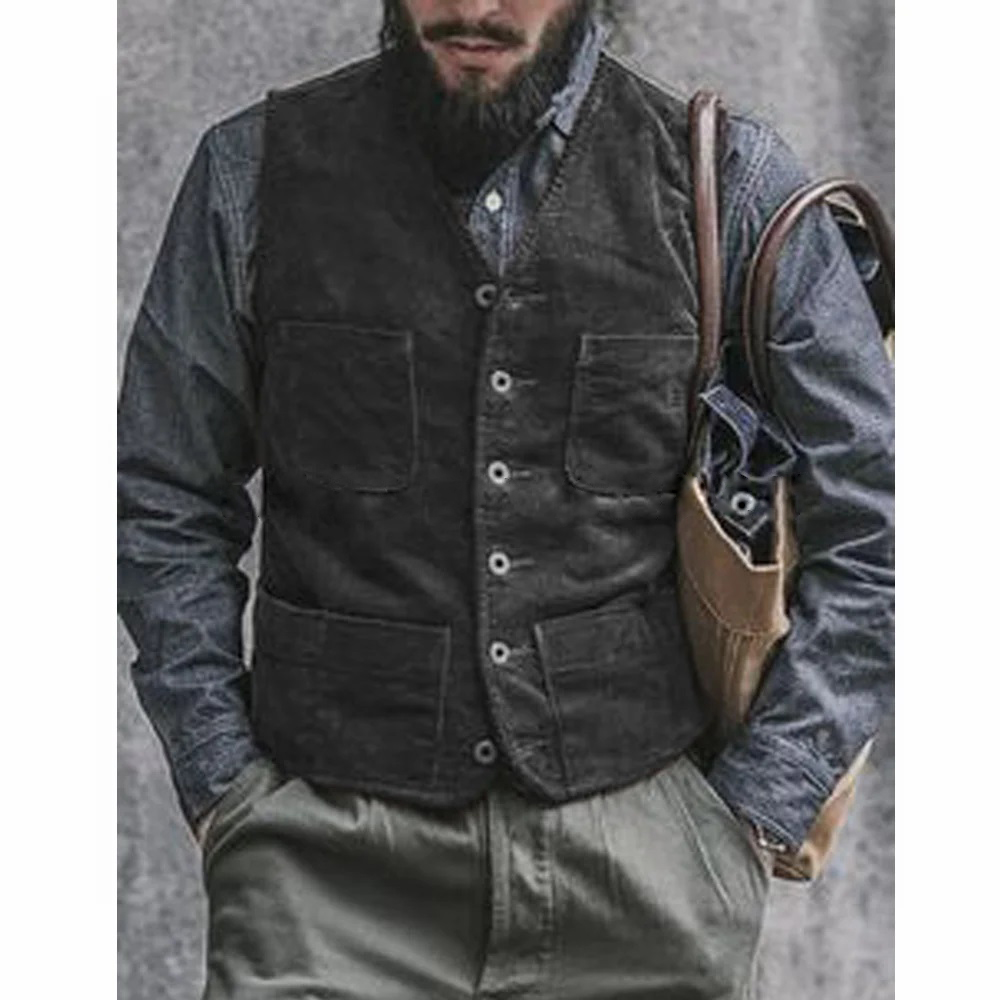 Corduroy Male Vest Suit for Me - Men'S Gothic Formal Wear ulasan dan harga