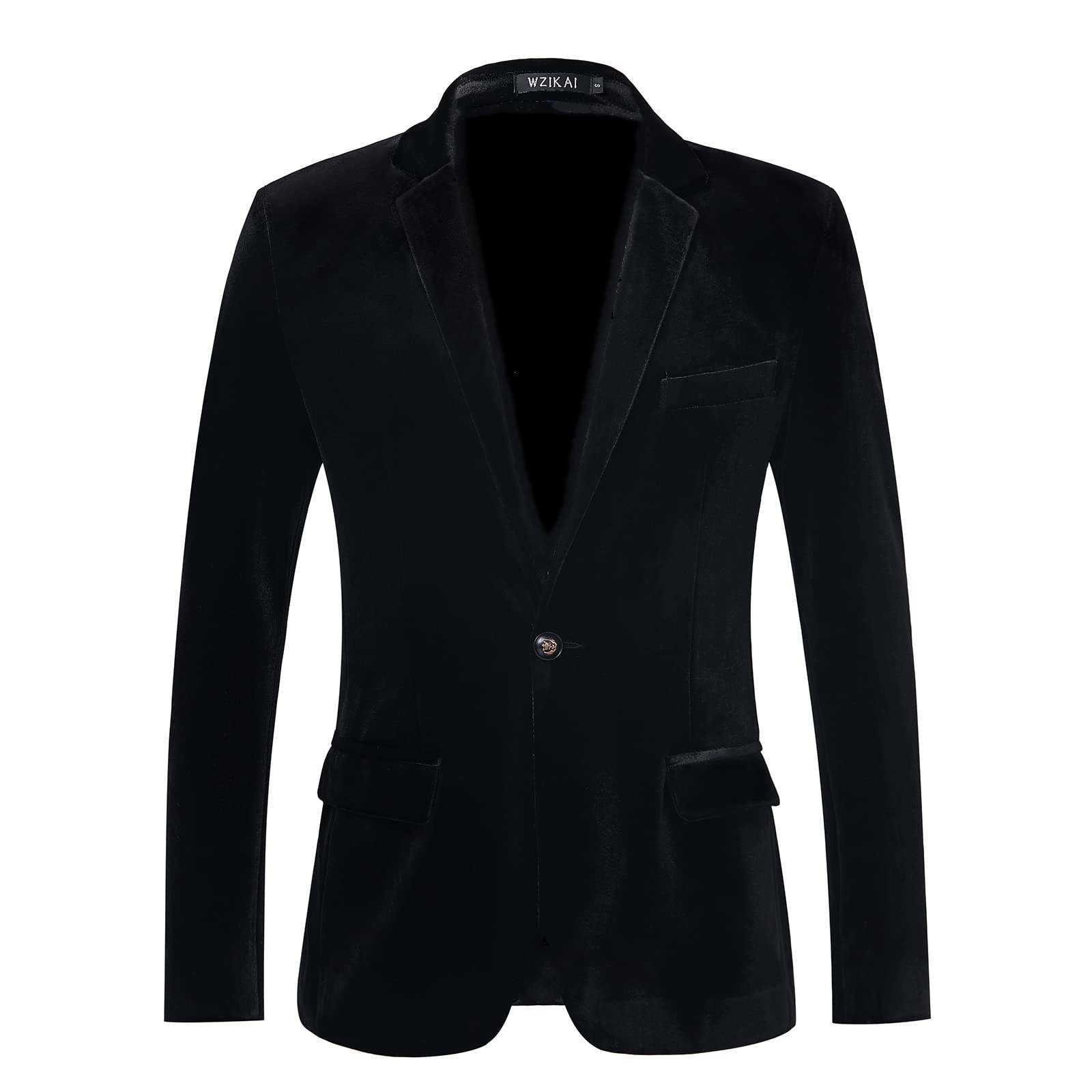 Men's Slim Fit Velvet Blazer J - Men Formal Wear Blue ulasan dan harga