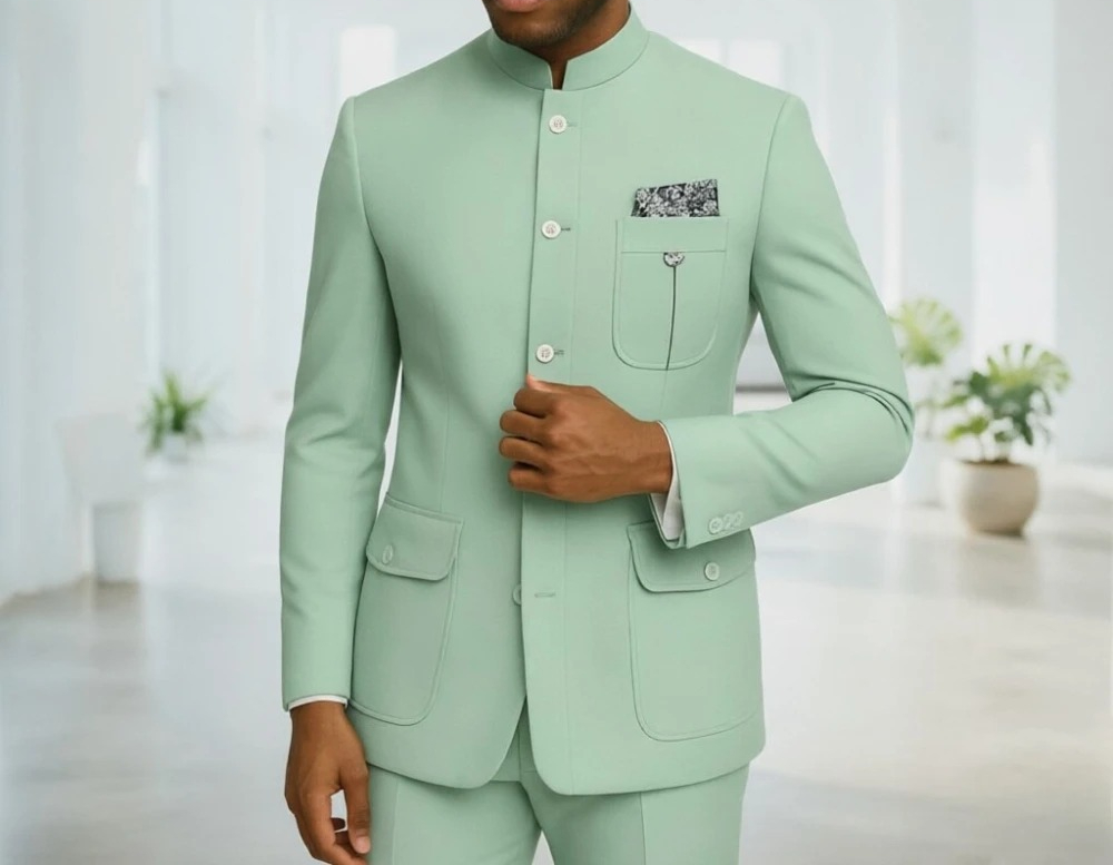 Safari Men Suits Men Premium L - Men Formal Wear Green ulasan dan harga