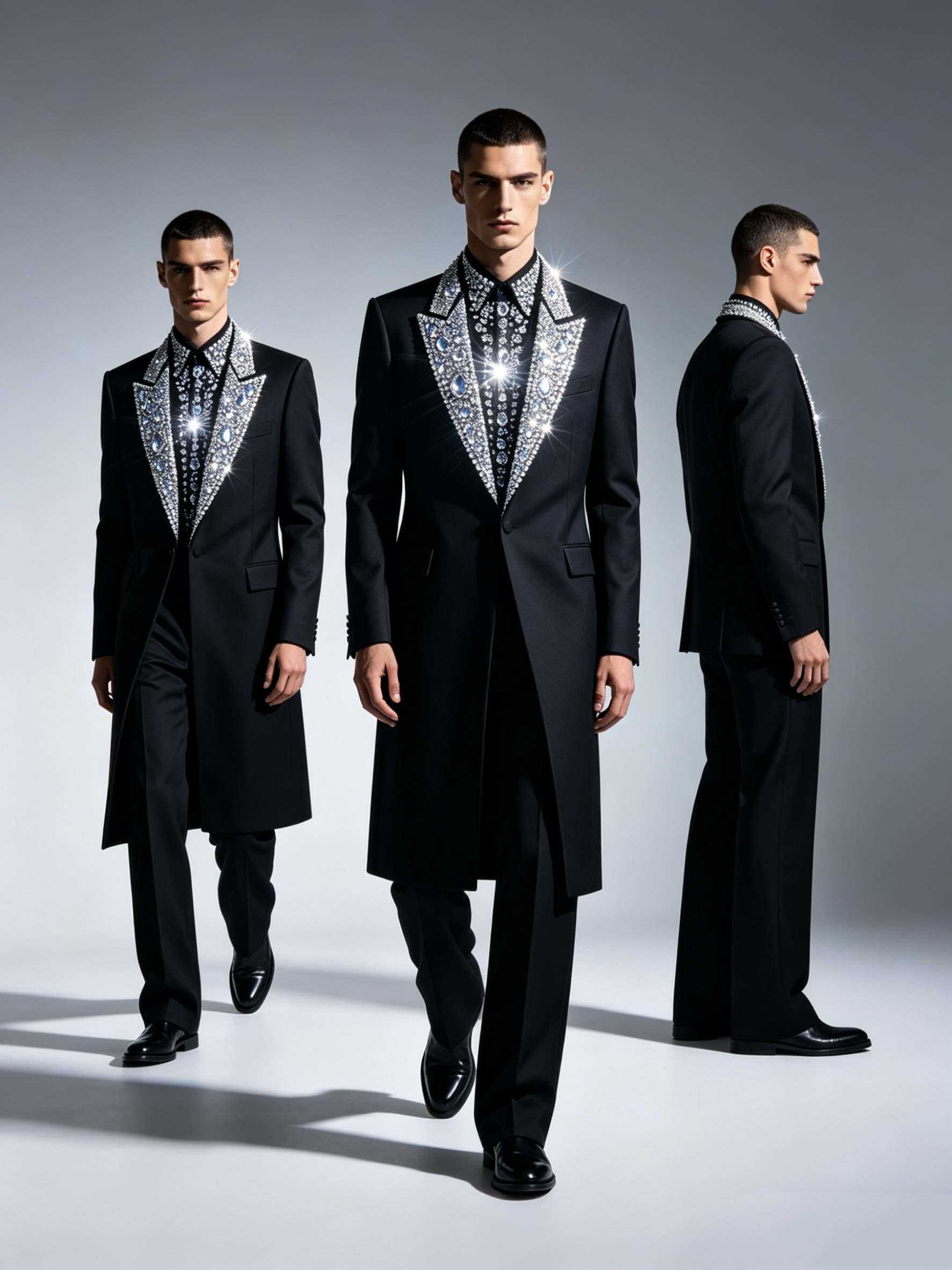 Designer Crystals Black Men Su - Men Formal Wear With Coat ulasan dan harga