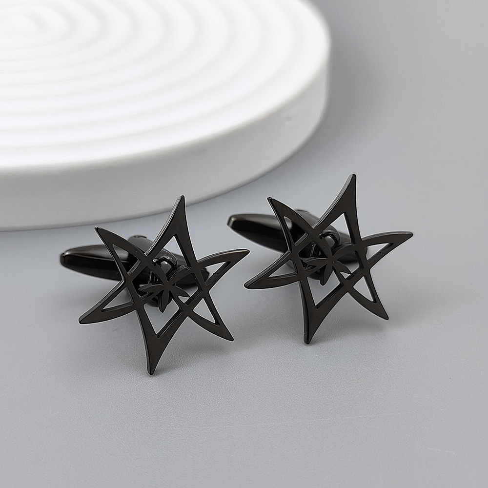 Hexagonal star gold-plated cuf - Men'S Gothic Formal Wear ulasan dan harga