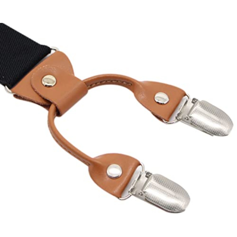 Men’s Y-Back 4 Metal Clip Elas - Suspender Clip Formal ulasan dan harga
