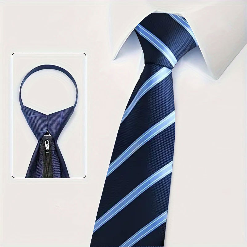 6Pcs Men's Zip Tie Ties 8cm (3 - Men Formal Wear Blue ulasan dan harga