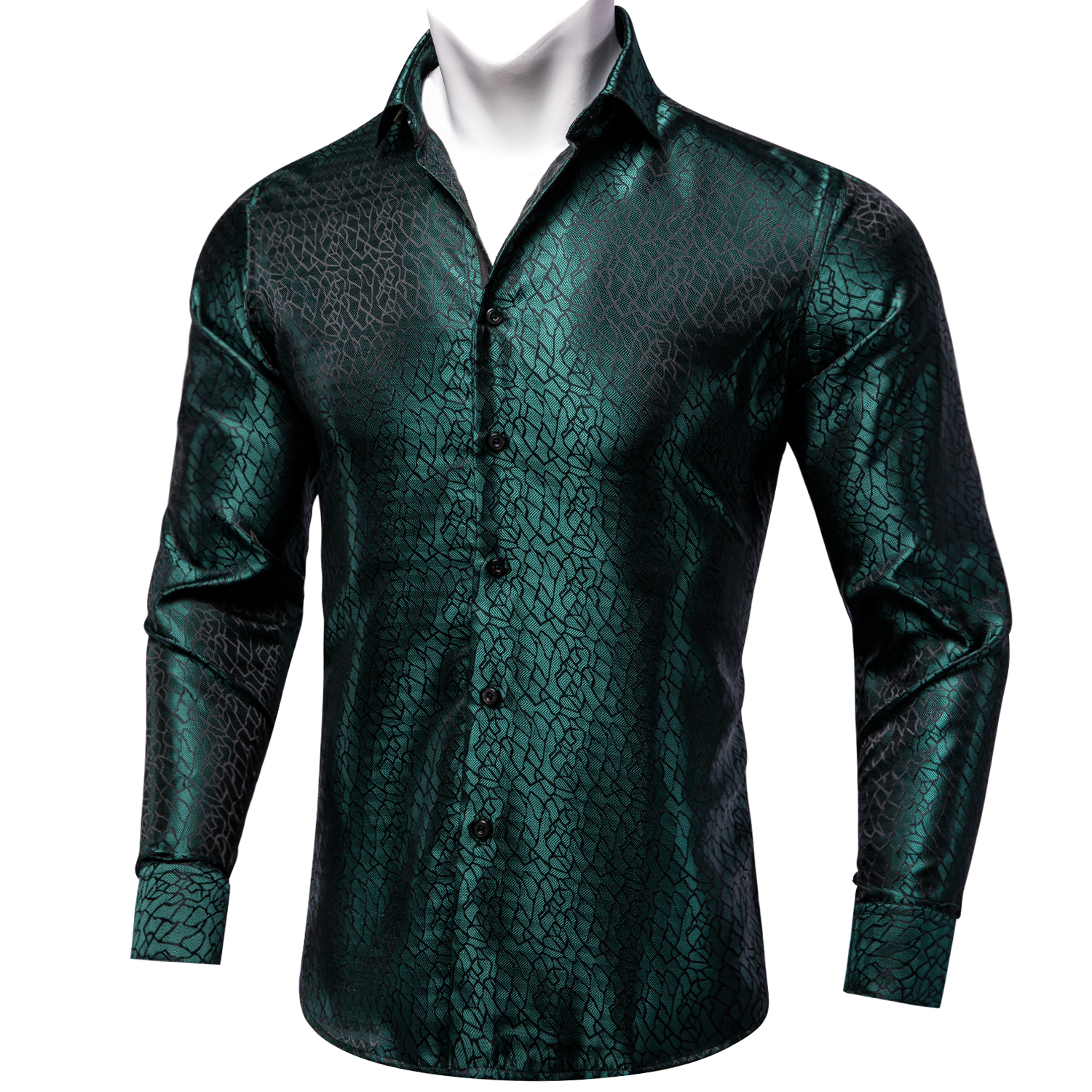 Fashion Green Shirts For Men C - Men Formal Wear Green ulasan dan harga