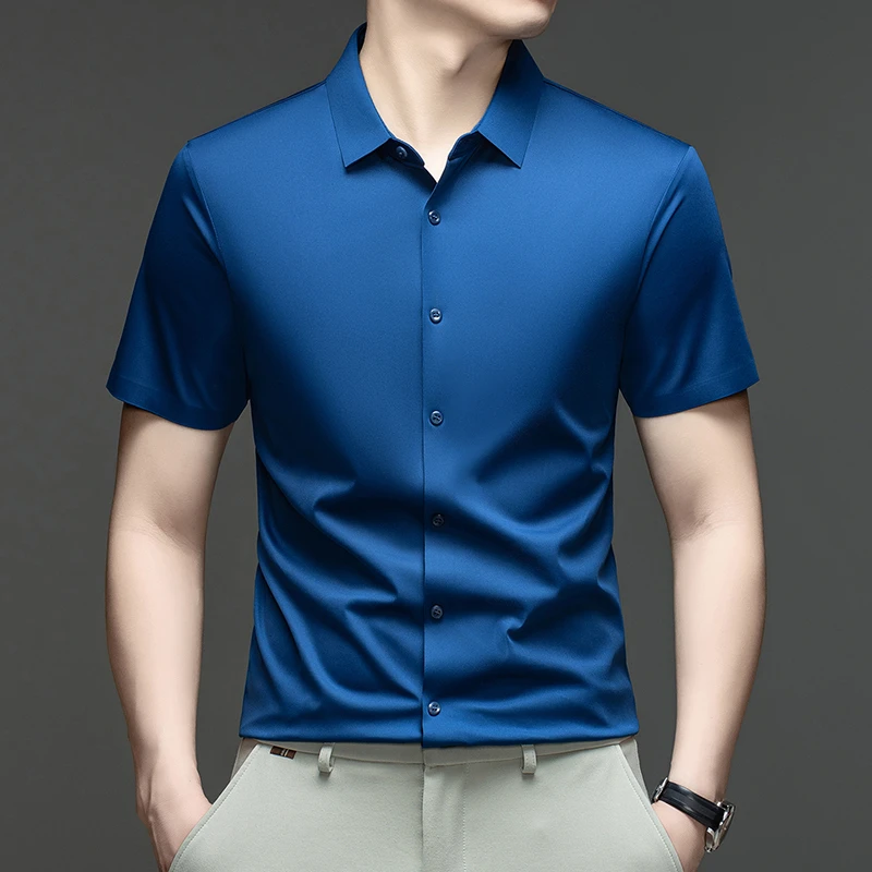Mens Formal Casual Shirt Short - Mens Formal Look ulasan dan harga