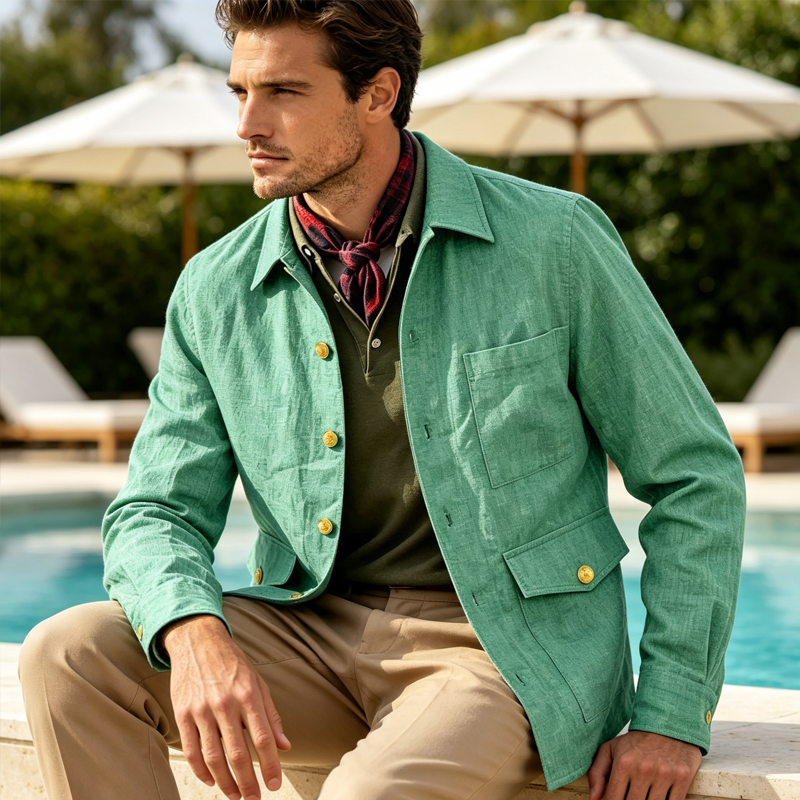 Vintage Men's Linen Jacket Lap - Men Formal Wear With Coat ulasan dan harga