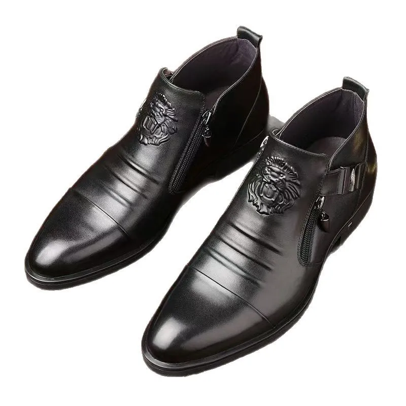 Trendy British Style Pointed T - Men Formal Wear With Boots ulasan dan harga