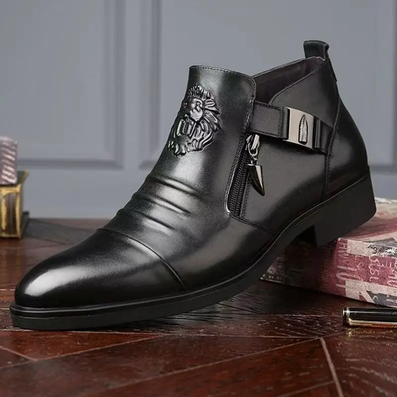 Trendy British Style Pointed T - Men Formal Wear With Boots ulasan dan harga