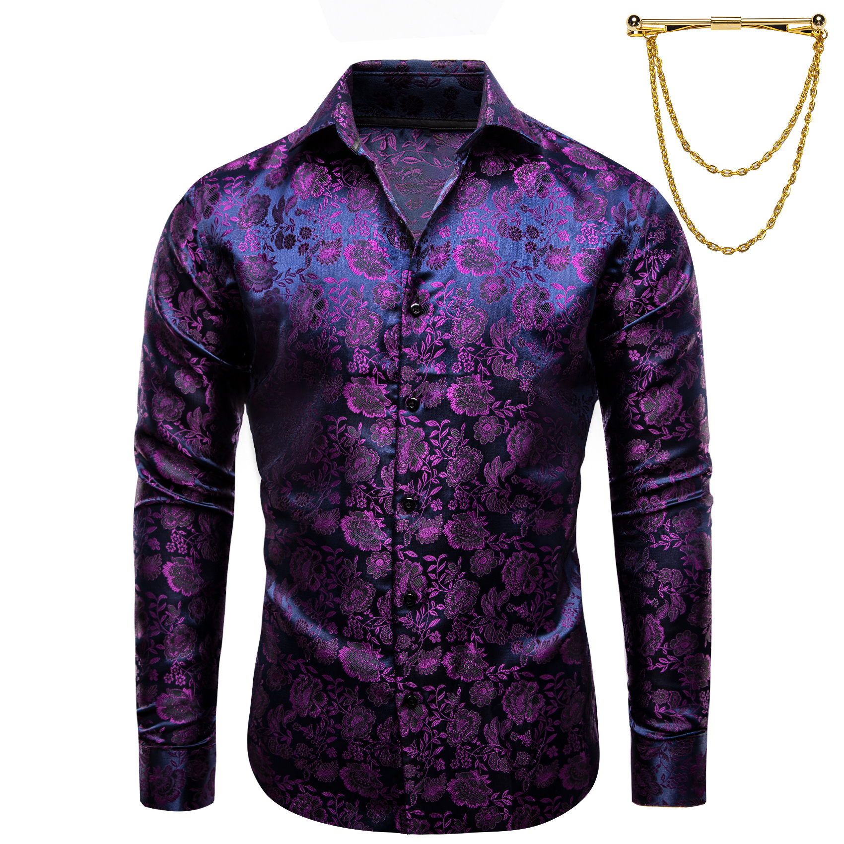 Men's Floral Dress Shirt with  - Mens Formal Look ulasan dan harga